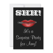 SHH! ZIP je lippenverrassingsfeestje uitnodigen