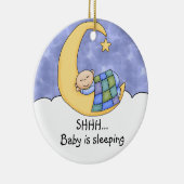 Shhh Baby slaapdeur Hanger Keramisch Ornament (Rechts)