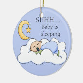 Shhh Baby slaapdeur Hanger Keramisch Ornament (Links)