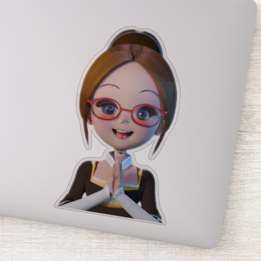 Shhh! Bibliothecaris op dienst Sticker | Schattig  (Detail)