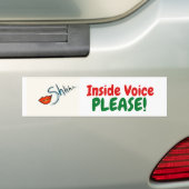 Shhh! Binnenstem alsjeblieft. Bumpersticker (Op auto)