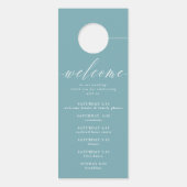 SHHH Blauwgroen wit niet storen bruiloft Deurhanger (Achterkant)