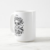 Shhh...Coffee First Skull Mok (Voorkant links)