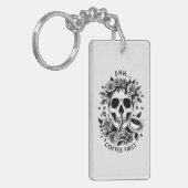 Shhh...Coffee First Skull Shushing Sleutelhanger (Voorkant Links)