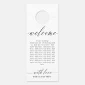 Shhh Delicate Calligrafie verstoort geen huwelijk Deurhanger (Achterkant)