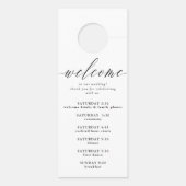 Shhh Delicate Calligrafie verstoort het huwelijk n Deurhanger (Achterkant)