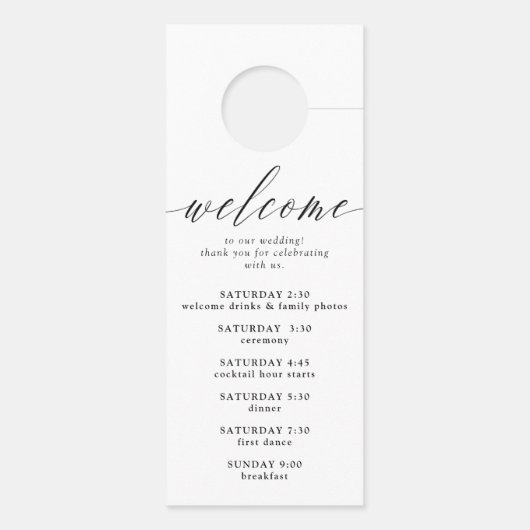 Shhh Delicate Calligrafie verstoort het huwelijk n Deurhanger (Achterkant)