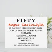 SHHH, Enterprise Fiftieth Birthday party Invitatio Kaart (Staand voorkant)