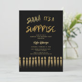 Shhh! Het is een Surprise 50th Birthday Candle Bla Kaart (Staand voorkant)