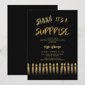 Shhh! Het is een Surprise 50th Birthday Candle Bla Kaart (Voorkant / Achterkant)