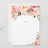 Shhh het is een Surprise Birthday Invite, Boho Roz Kaart (Achterkant)