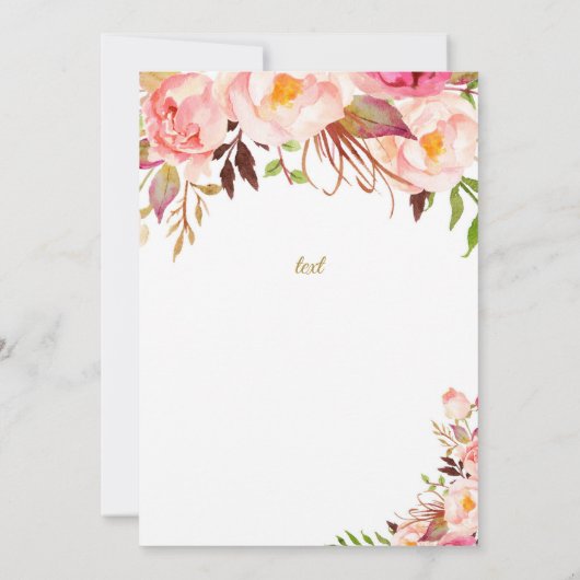 Shhh het is een Surprise Birthday Invite, Boho Roz Kaart (Achterkant)