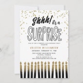 Shhh! Het is een Surprise Fun 60th Birthday Candle Kaart (Voorkant)