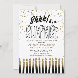 Shhh! Het is een Surprise Fun 60th Birthday Candle Kaart
