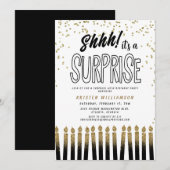 Shhh! Het is een Surprise Fun 60th Birthday Candle Kaart (Voorkant / Achterkant)