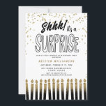 Shhh! Het is een Surprise Fun 60th Birthday Candle Kaart<br><div class="desc">Shhh! Het is een Surprise Fun 60th Birthday Candle Invitation Uw gasten zullen weten dat dit een speciaal feest zal zijn door gewoon naar deze uitnodiging te kijken!</div>