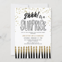 Shhh! Het is een Surprise Fun 60th Birthday Candle Kaart