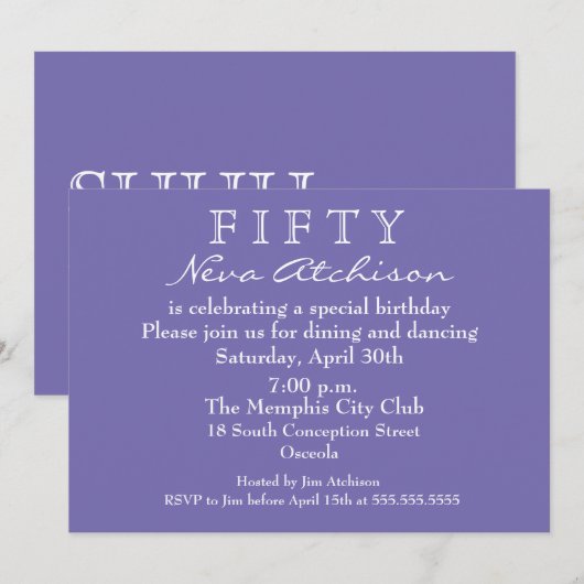 Shhh.. Het is een verrassend 50e verjaardagsfeest Kaart (Voorkant / Achterkant)