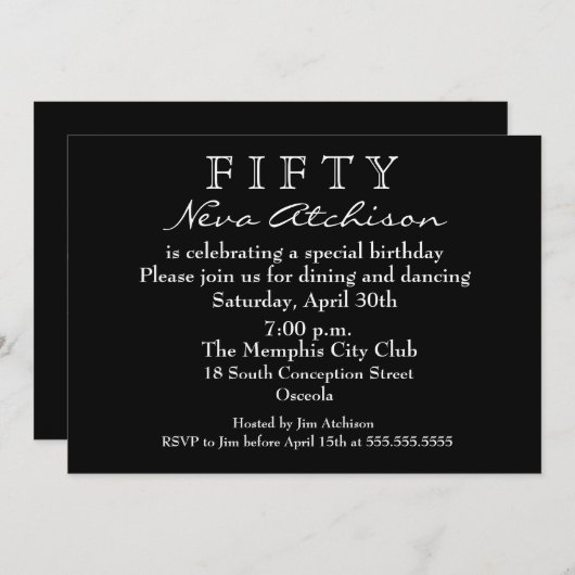 Shhh... Het is een verrassend 50e verjaardagsfeest Kaart (Voorkant / Achterkant)