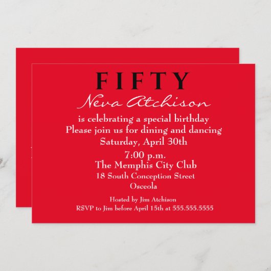 Shhh.. Het is een verrassend 50ste verjaardagsfees Kaart (Voorkant / Achterkant)