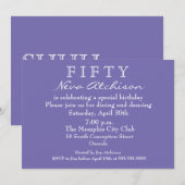 Shhh.. Het is een verrassend paars 50ste verjaarda Kaart (Voorkant / Achterkant)