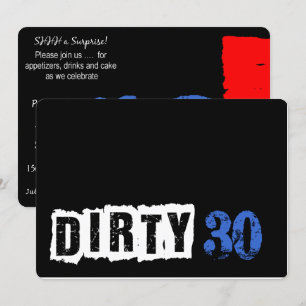 SHHH Het is een Verrassend Vuil 30ste Verjaardagsf Kaart