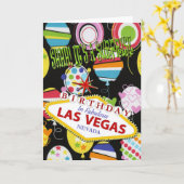 SHHH! HET IS EEN VERRASSENDE BIRTHDAY IN LAS VEGAS KAART (Gele Bloem)