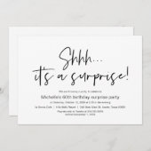 Shhh, het is een verrassende feestdag. kaart (Voorkant / Achterkant)