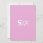 Shhh het is een verrassing 16e verjaardagsfeest ro kaart (Achterkant)