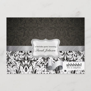 Shhh!  Het is een verrassing.  Zwart-witte Damask Kaart