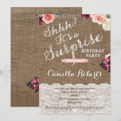 Shhh! Het is een verrassingsfeest, een mijlpaal op Kaart (Voorkant / Achterkant)