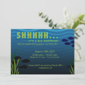 SHHH! Het is een verrassingsfeest. Kaart (Staand voorkant)