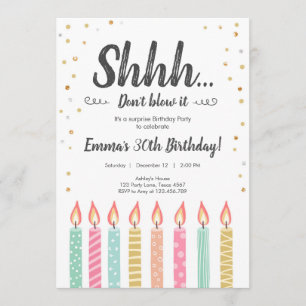 Shhh het is een verrassingsgouden Confetti verjaar Kaart