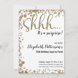 Shhh het is een verrassingsverjaardagsfeestje Gold Kaart