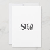 Shhh, het is een verrassingsverjaardagsfeestje voo kaart (Achterkant)