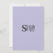 Shhh het is een verrassingsverjaardagsfeestje voor kaart (Achterkant)