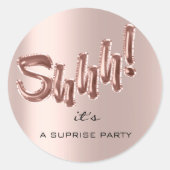 Shhh! Het is verrassend Birthday Party ballons Roo Ronde Sticker (Voorkant)
