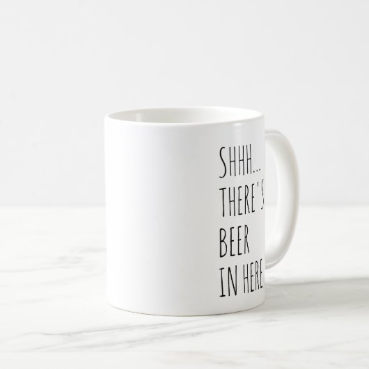 Shhh... Hier is bier. Koffiemok (Voorkant rechts)