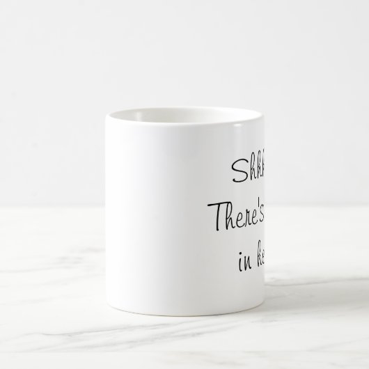 Shhh... Hier is wijn. Koffiemok (Center)