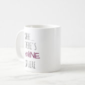 Shhh... Hier is wijn. Koffiemok (Voorkant links)