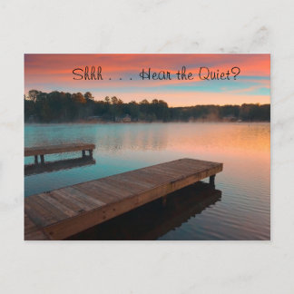 Shhh hoort de Quiet Lake Card Briefkaart