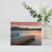 Shhh hoort de Quiet Lake Card Briefkaart (Staand voorkant)