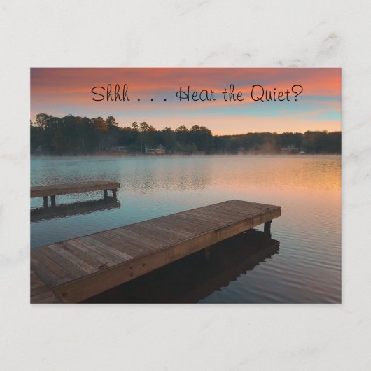 Shhh hoort de Quiet Lake Card Briefkaart (Voorkant)