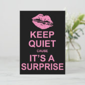 Shhh ... Hou stil want het is een verrassende part Kaart (Staand voorkant)