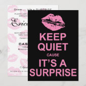 Shhh ... Hou stil want het is een verrassende part Kaart (Voorkant / Achterkant)