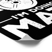 Shhh ik doe Wiskunde Bodybuilding Gym Fitness Trai Poster (Hoek)