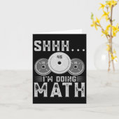 Shhh ik doe Wiskunde Fitness Gewichtheffen Workout Kaart (Gele Bloem)