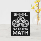 SHHH Ik doe Wiskunde Grappige Gewichtheffen Traini Kaart (Gele Bloem)