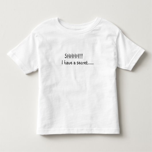 SHHH! Ik heb een geheim... Kinder Shirts (Voorkant)