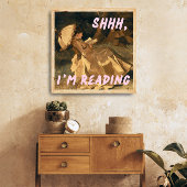 Shhh, ik lees gewijzigde kunst, maximalistische bo poster